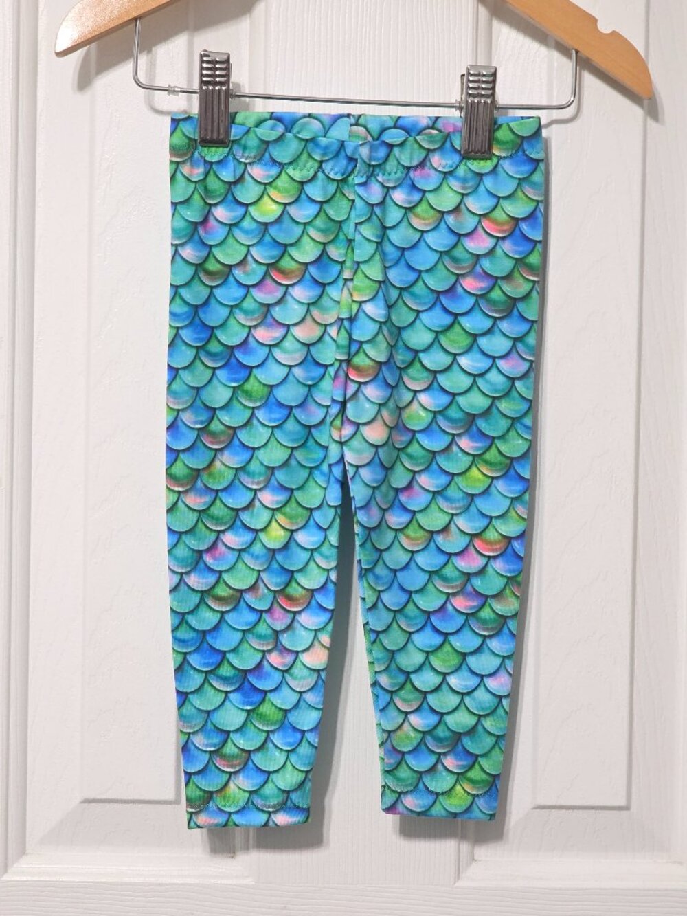 baby girl mermaid leggings, 12m